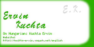 ervin kuchta business card